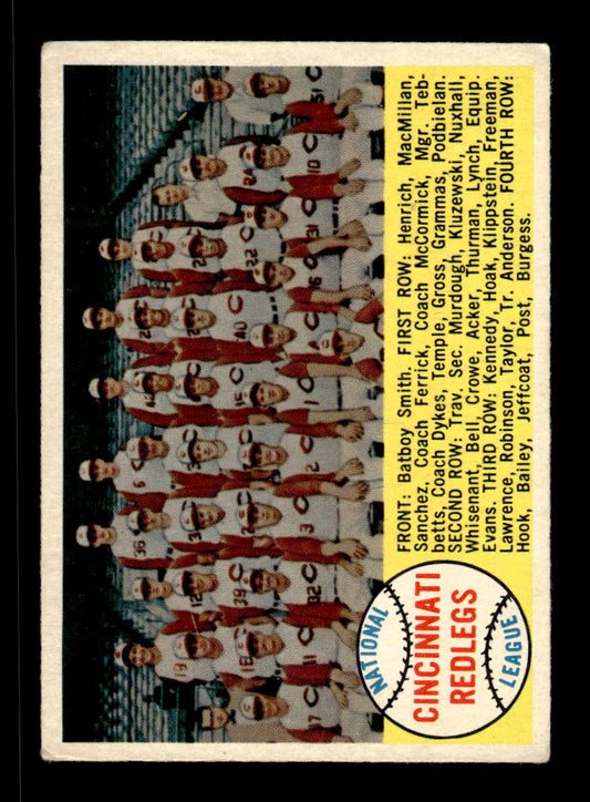 1958 Topps #428b Cincinnati Redlegs Cincinnati Redlegs VGEX HOF10010054