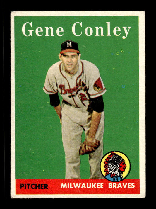 1958 Topps #431 Gene Conley Milwaukee Braves VGEX HOF10010057