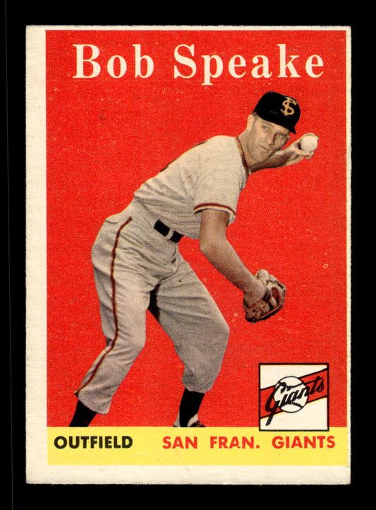 1958 Topps #437 Bob Speake San Francisco Giants VGEX HOF10010063