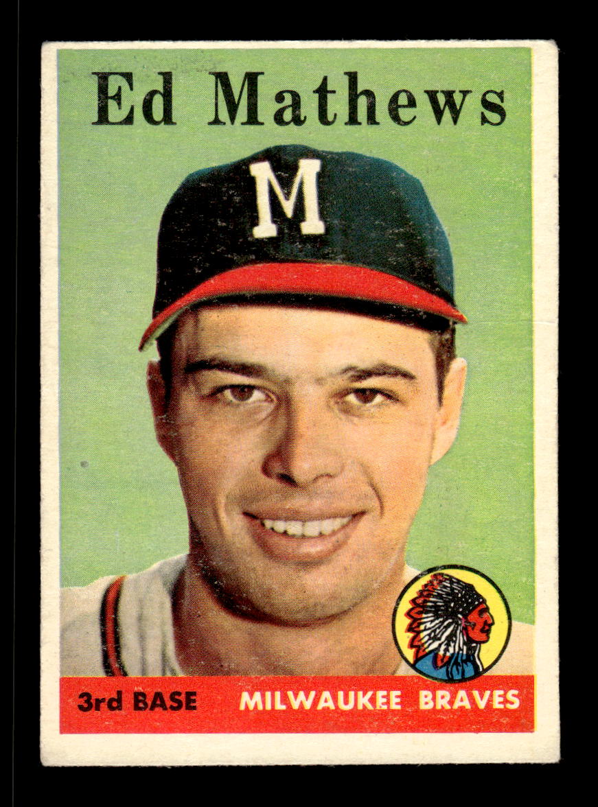 1958 Topps #440 Ed Mathews Milwaukee Braves VGEX HOF10010065