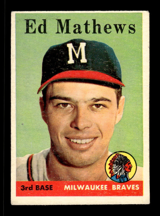 1958 Topps #440 Ed Mathews Milwaukee Braves VGEX HOF10010065