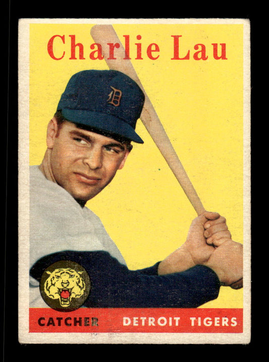1958 Topps #448 Charlie Lau Detroit Tigers VGEX HOF10010073