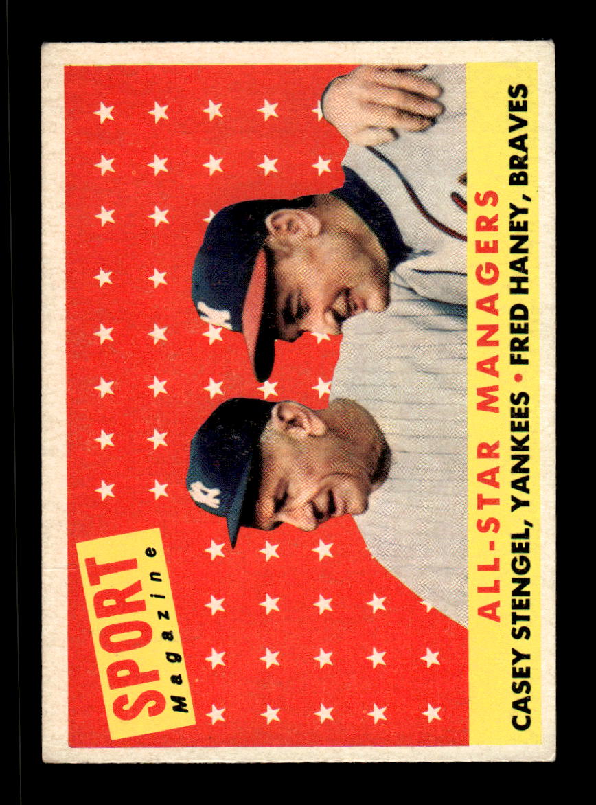 1958 Topps #475 All-Star Managers Stengel Haney EX HOF10010077