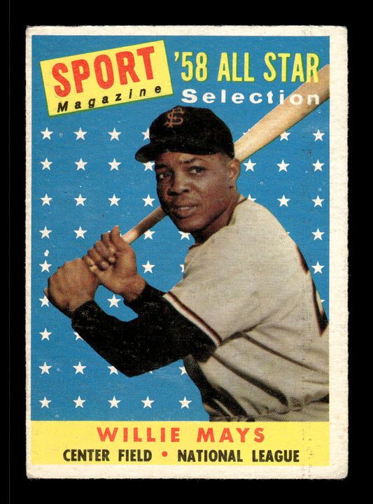 1958 Topps #486 Willie Mays San Francisco Giants VGEX HOF10010086