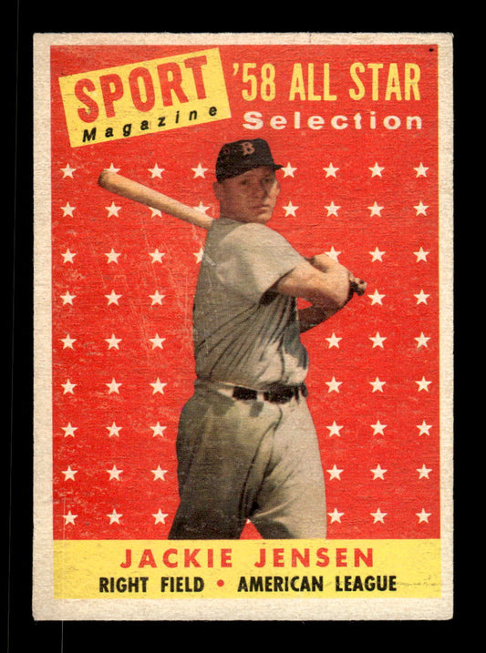 1958 Topps #489 Jackie Jensen Boston Red Sox VGEX HOF10010088