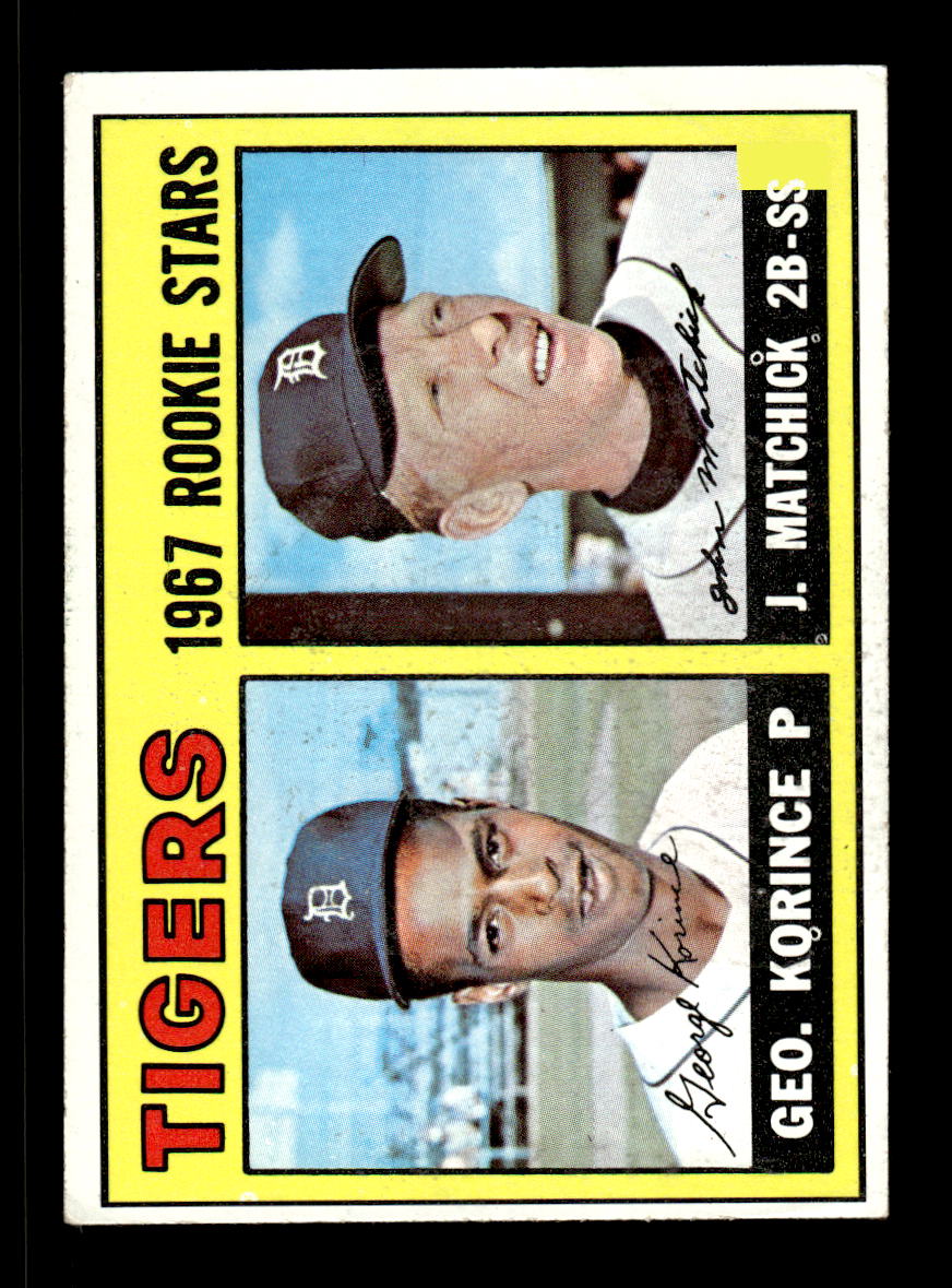 1967 Topps #72 Tigers 1967 Rookie Stars Korince Matchick PACK FRESH HOF10010161