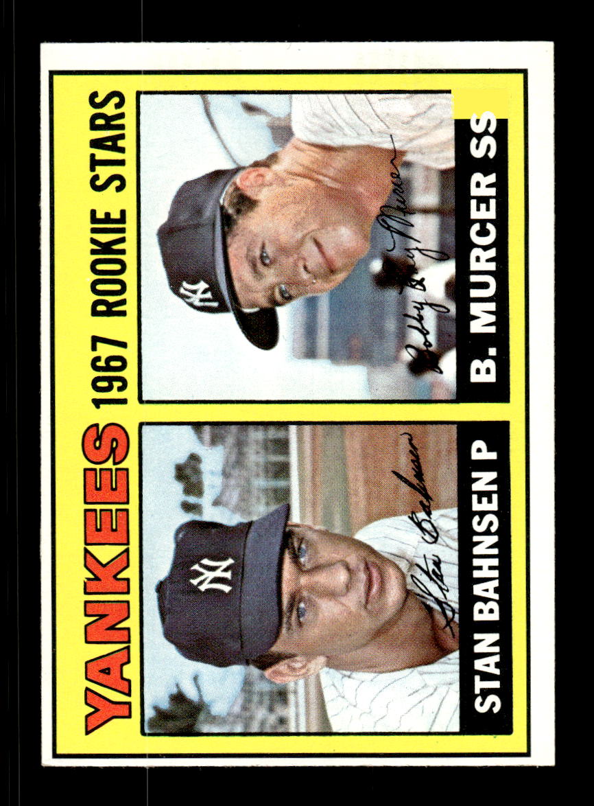 1967 Topps #93 Yankees 1967 Rookie Stars Bobby Murcer PACK FRESH HOF10010182