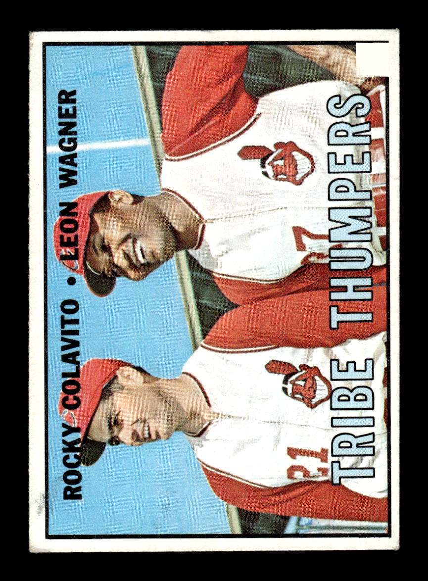 1967 Topps #109 Tribe Thumpers Rocky Colavito Leon Wagner VGEX HOF10010196