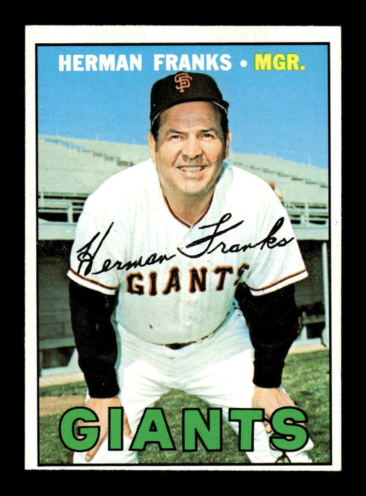 1967 Topps #116 Herman Franks PACK FRESH HOF10010203
