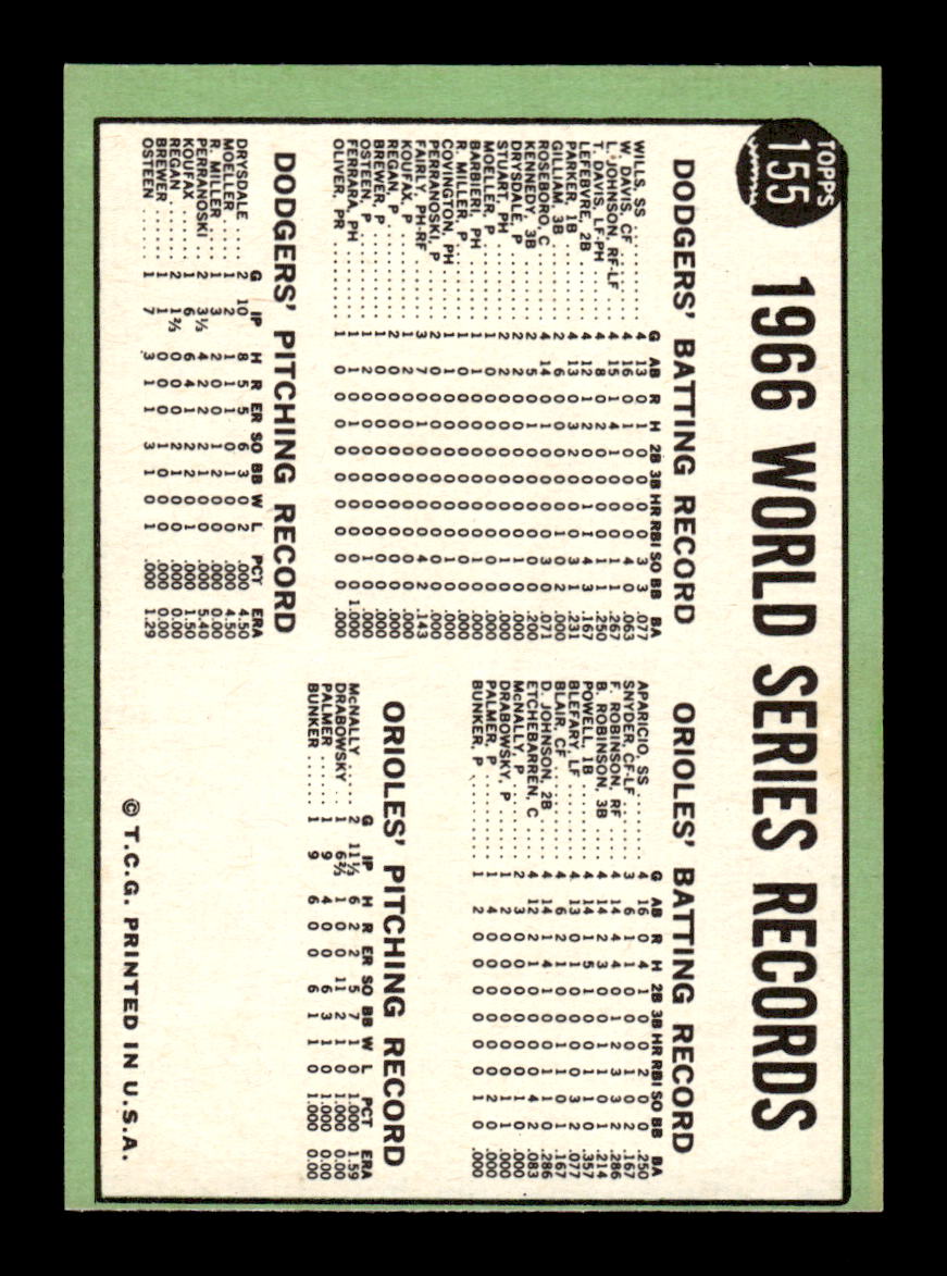 1967 Topps #155 World Series - The Winners Celebrate PACK FRESH HOF10010239
