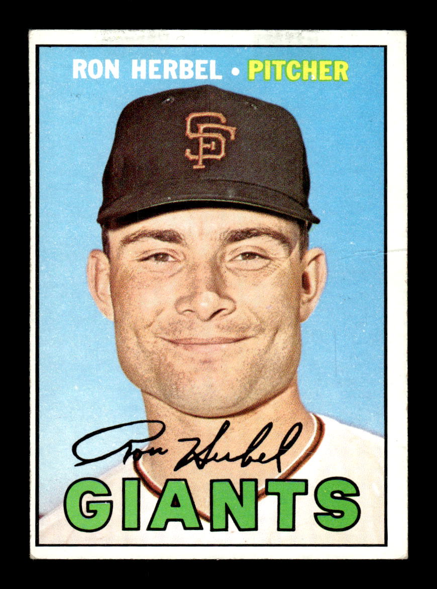 1967 Topps #156 Ron Herbel San Francisco Giants VGEX HOF10010240
