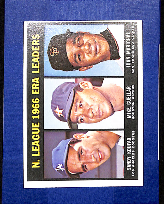 1967 Topps #234 NL ERA Leaders Koufax Marichal PACK FRESH HOF10010308