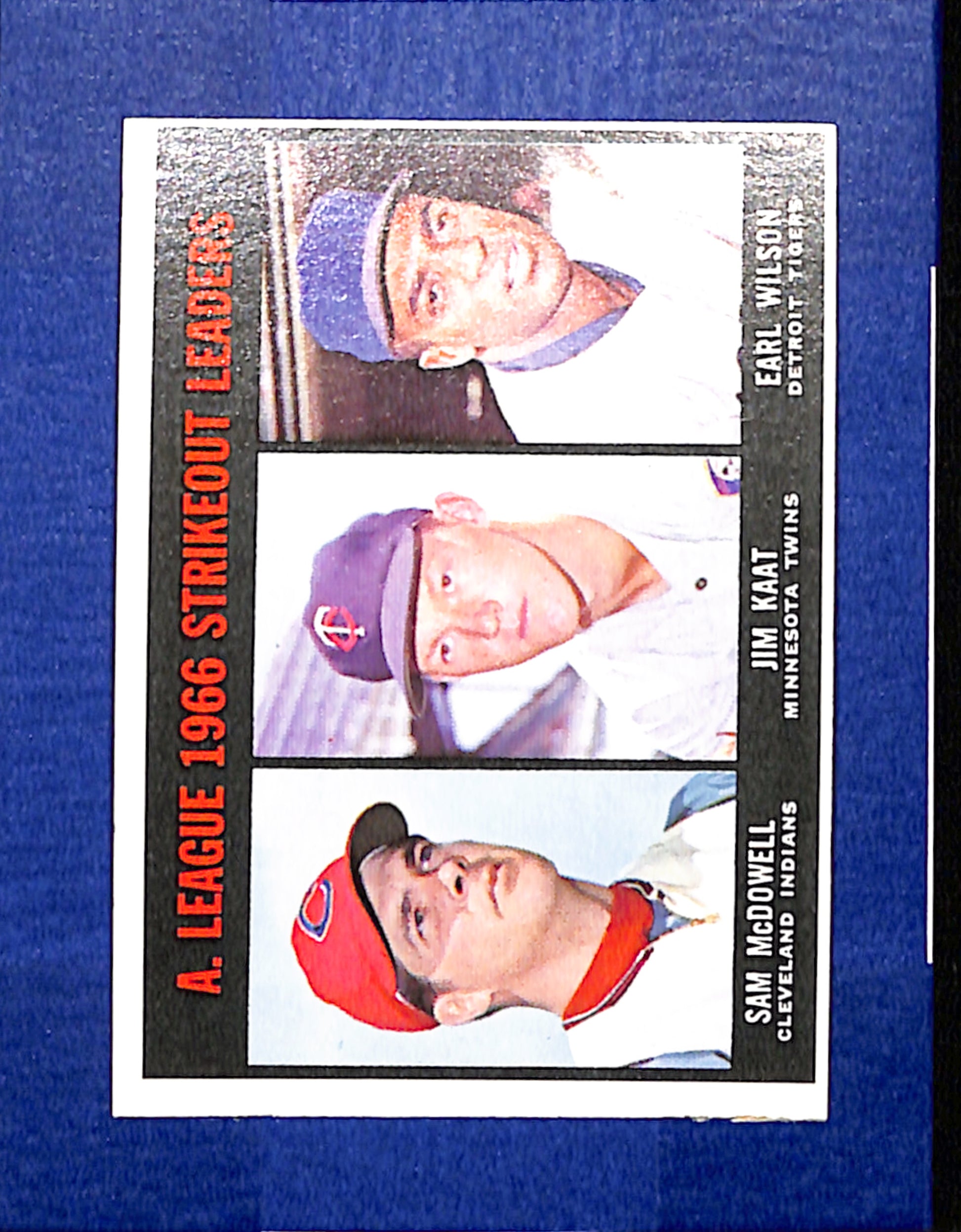 1967 Topps #237 AL Strikeout Leaders McDowell Kaat Wilson PACK FRESH HOF10010310