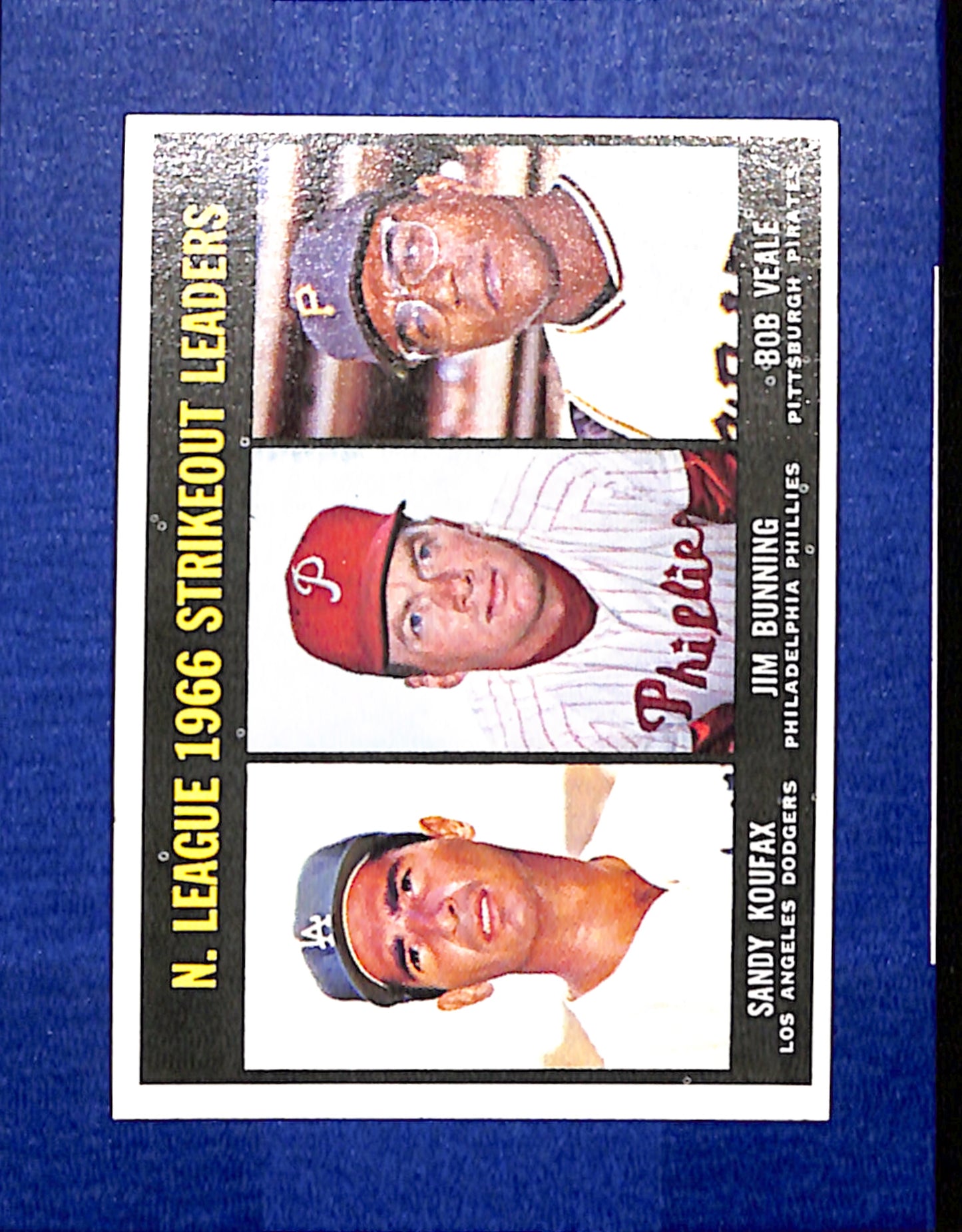 1967 Topps #238 NL 1966 Strikeout Leaders Koufax Bunning PACK FRESH HOF10010311