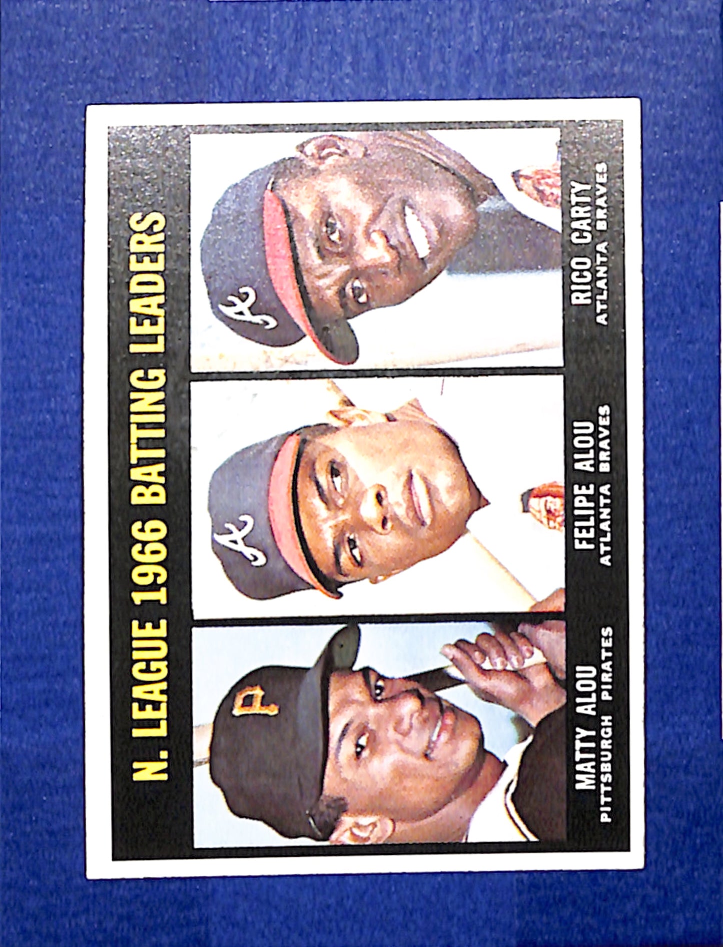 1967 Topps #240 NL Batting Leaders Alou Carty PACK FRESH HOF10010313