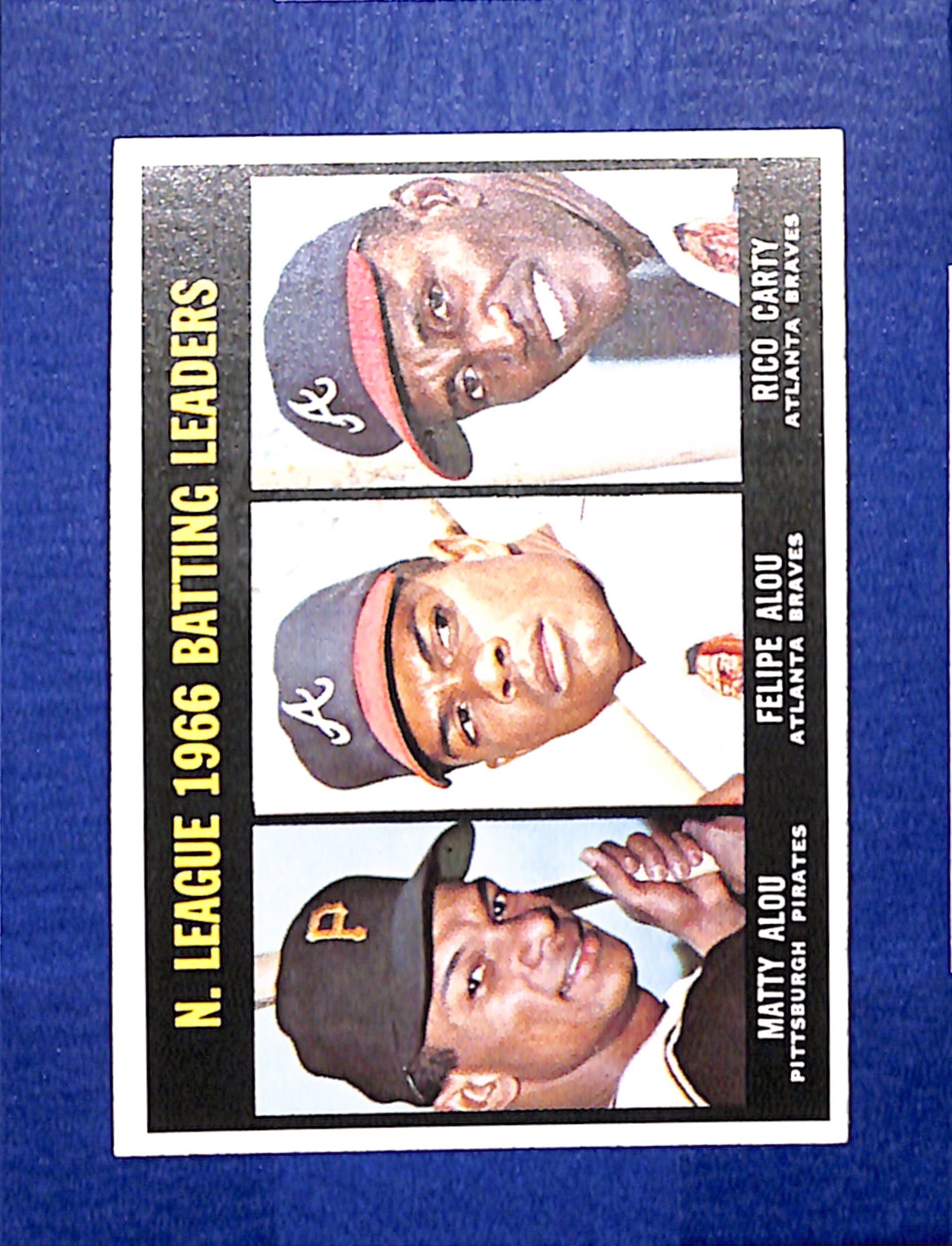 1967 Topps #240 NL Batting Leaders Alou Carty PACK FRESH HOF10010313