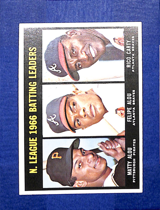 1967 Topps #240 NL Batting Leaders Alou Carty PACK FRESH HOF10010313