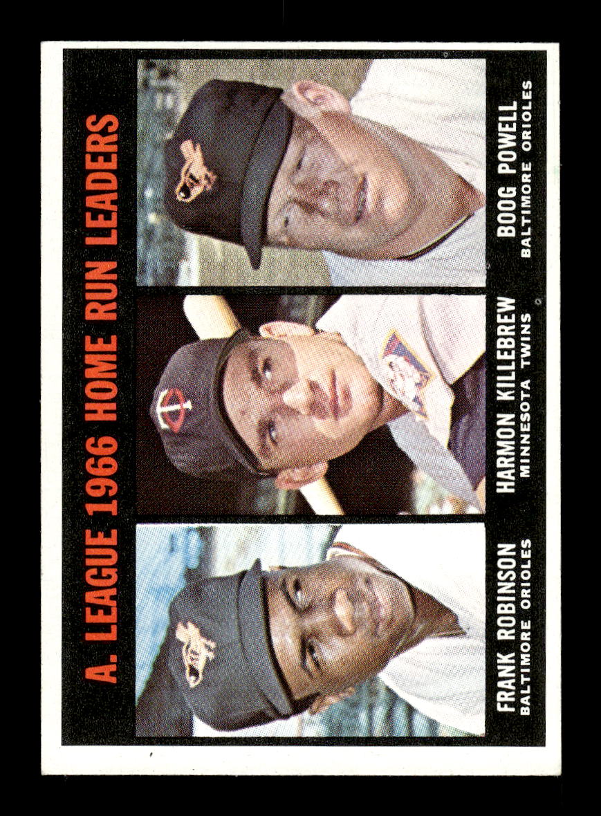 1967 Topps #243 AL Home Run Leaders Robinson Killebrew PACK FRESH HOF10010315