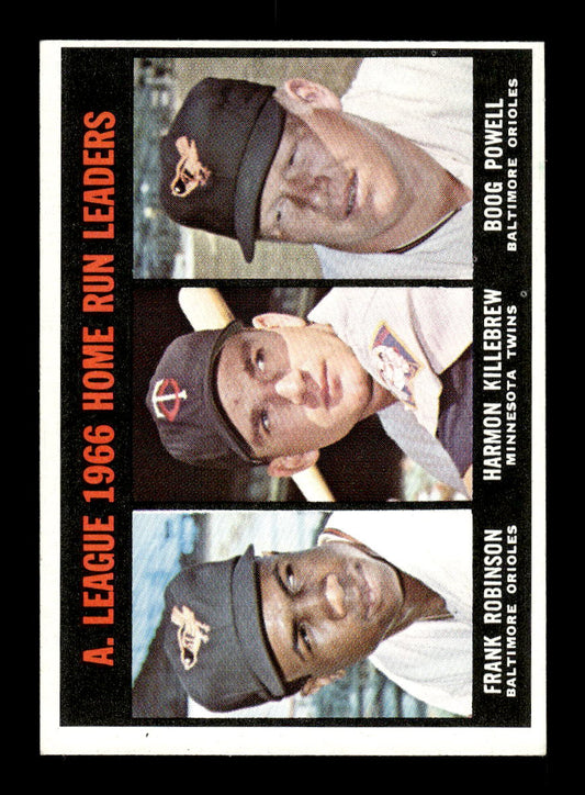 1967 Topps #243 AL Home Run Leaders Robinson Killebrew PACK FRESH HOF10010315