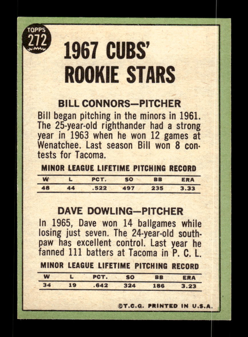 1967 Topps #272 Cubs 1967 Rookie Stars PACK FRESH HOF10010342