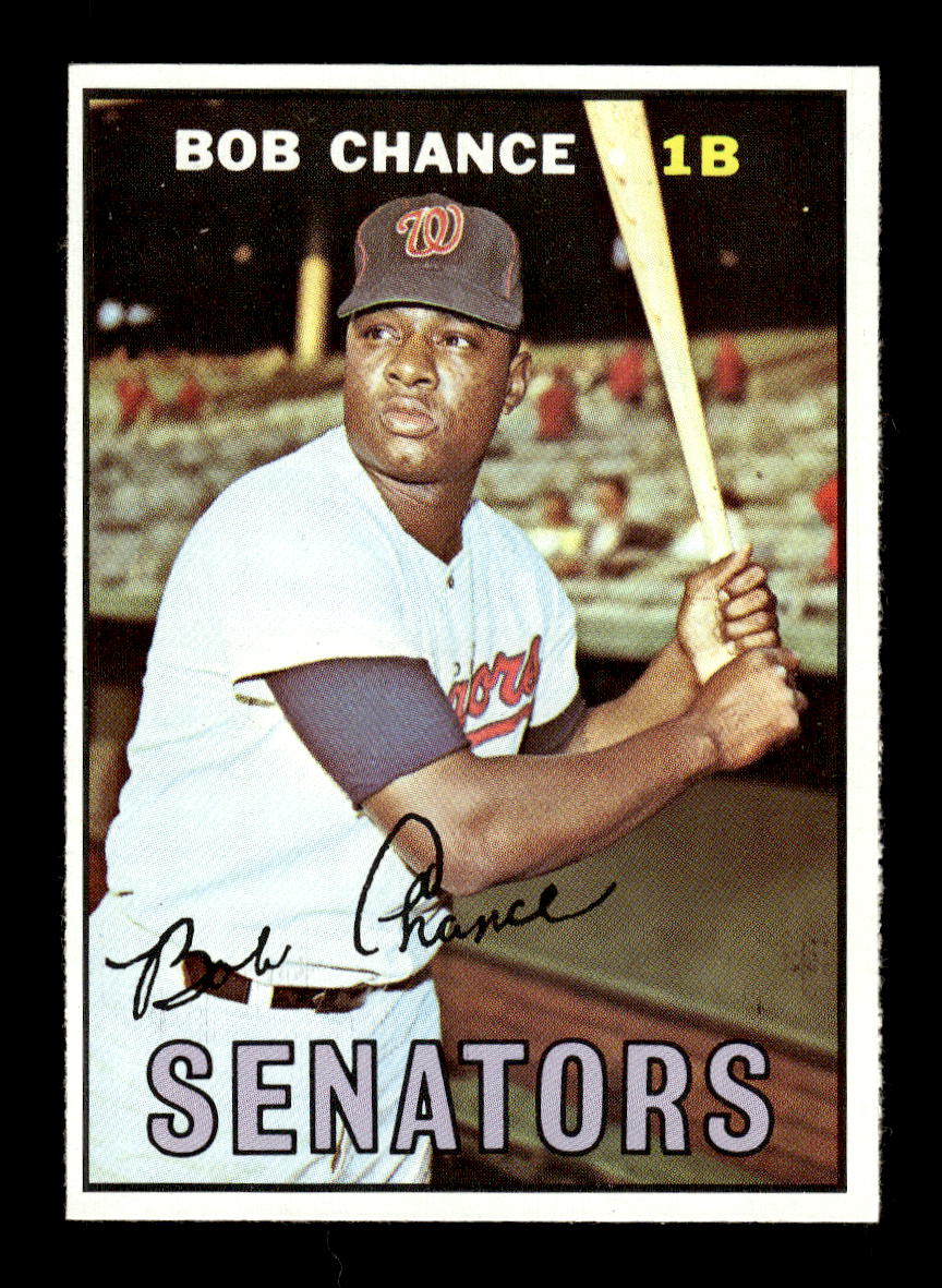 1967 Topps #349 Bob Chance PACK FRESH HOF10010410