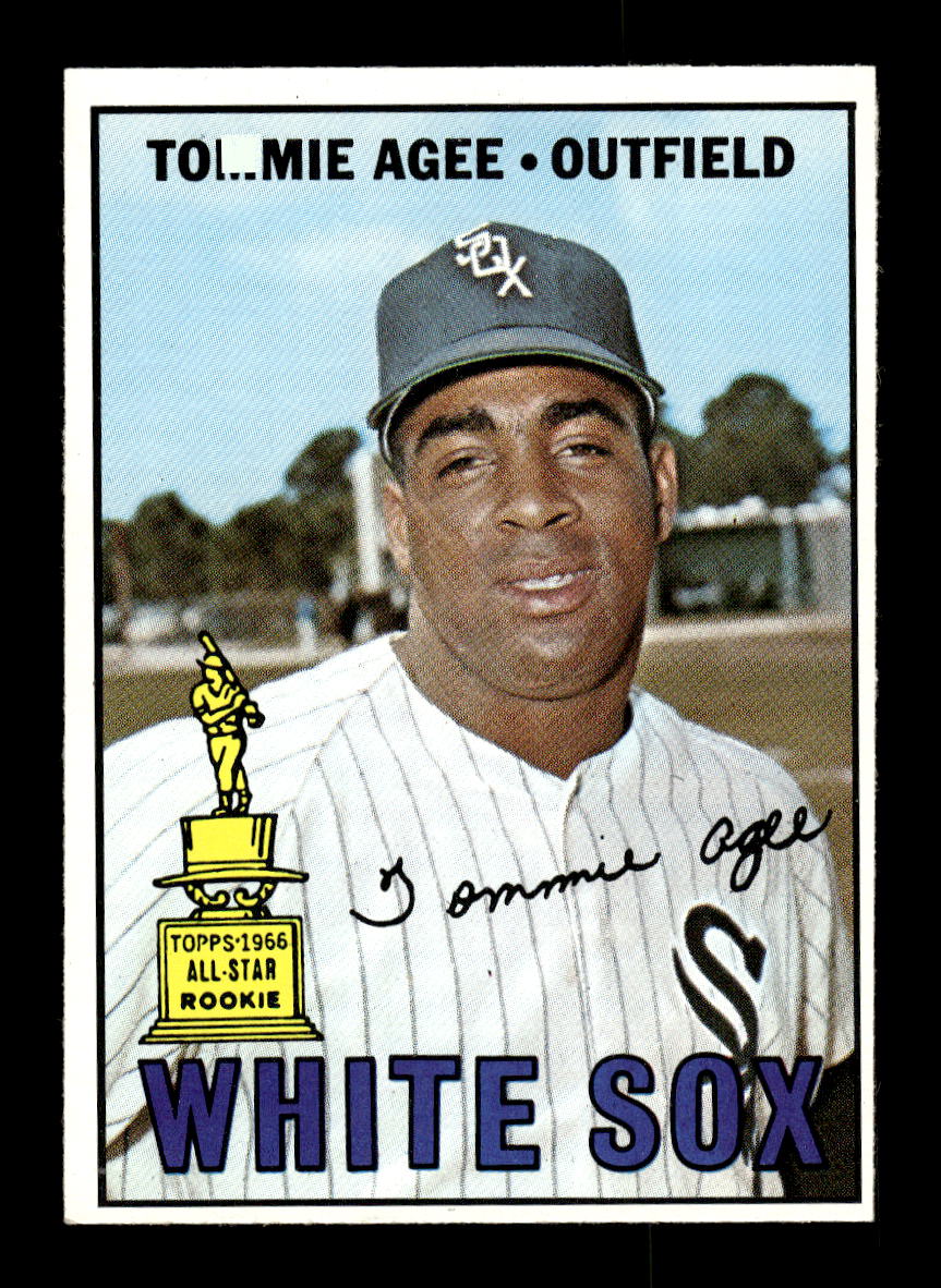 1967 Topps #455 Tommie Agee PACK FRESH HOF10010499