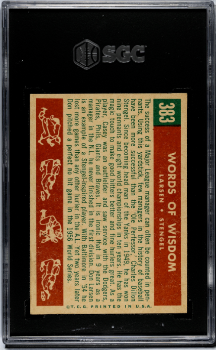 1959 Topps #383 Words Of Wisdom SGC 6.5 SN 0223715