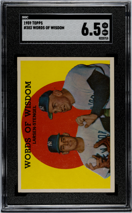 1959 Topps #383 Words Of Wisdom SGC 6.5 SN 0223715