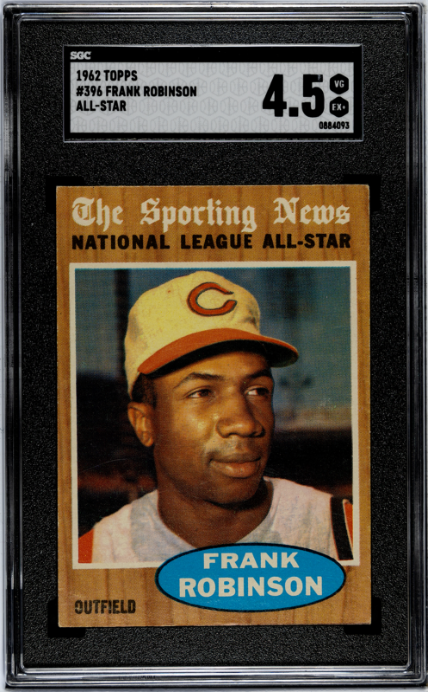 1962 Topps #396 Frank Robinson All-Star SGC 4.5 SN 0884093