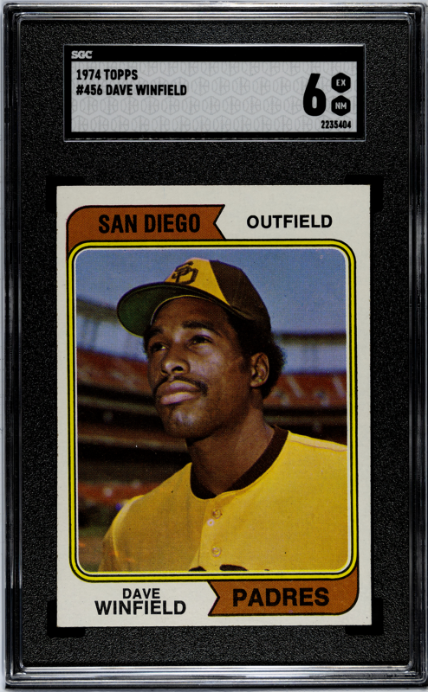 1974 Topps #456 Dave Winfield SGC 6 SN 2235404