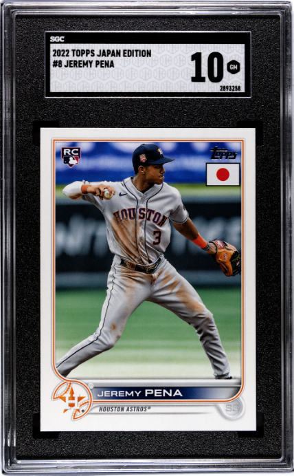 2022 Topps Japan Edition #8 Jeremy Pena SGC 10 SN 2893258