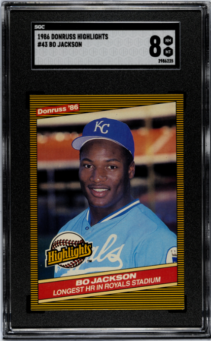 1986 Donruss Highlights #43 Bo Jackson SGC 8 SN 2986225