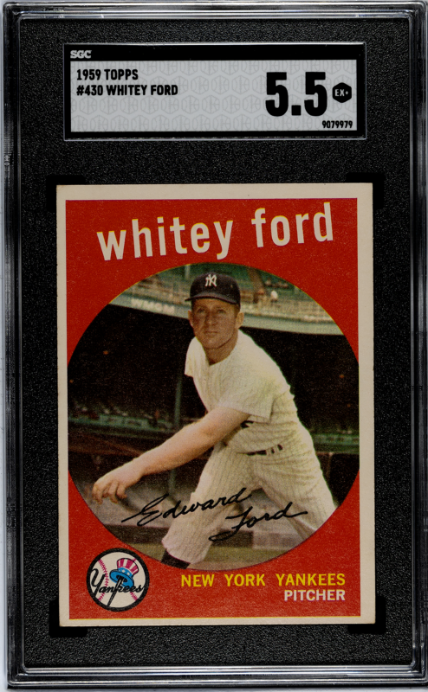 1959 Topps #430 Whitey Ford SGC 5.5 SN 9079979
