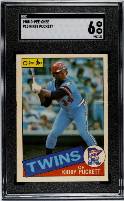 1985 O-Pee-Chee #10 Kirby Puckett SGC 6 SN 9917122