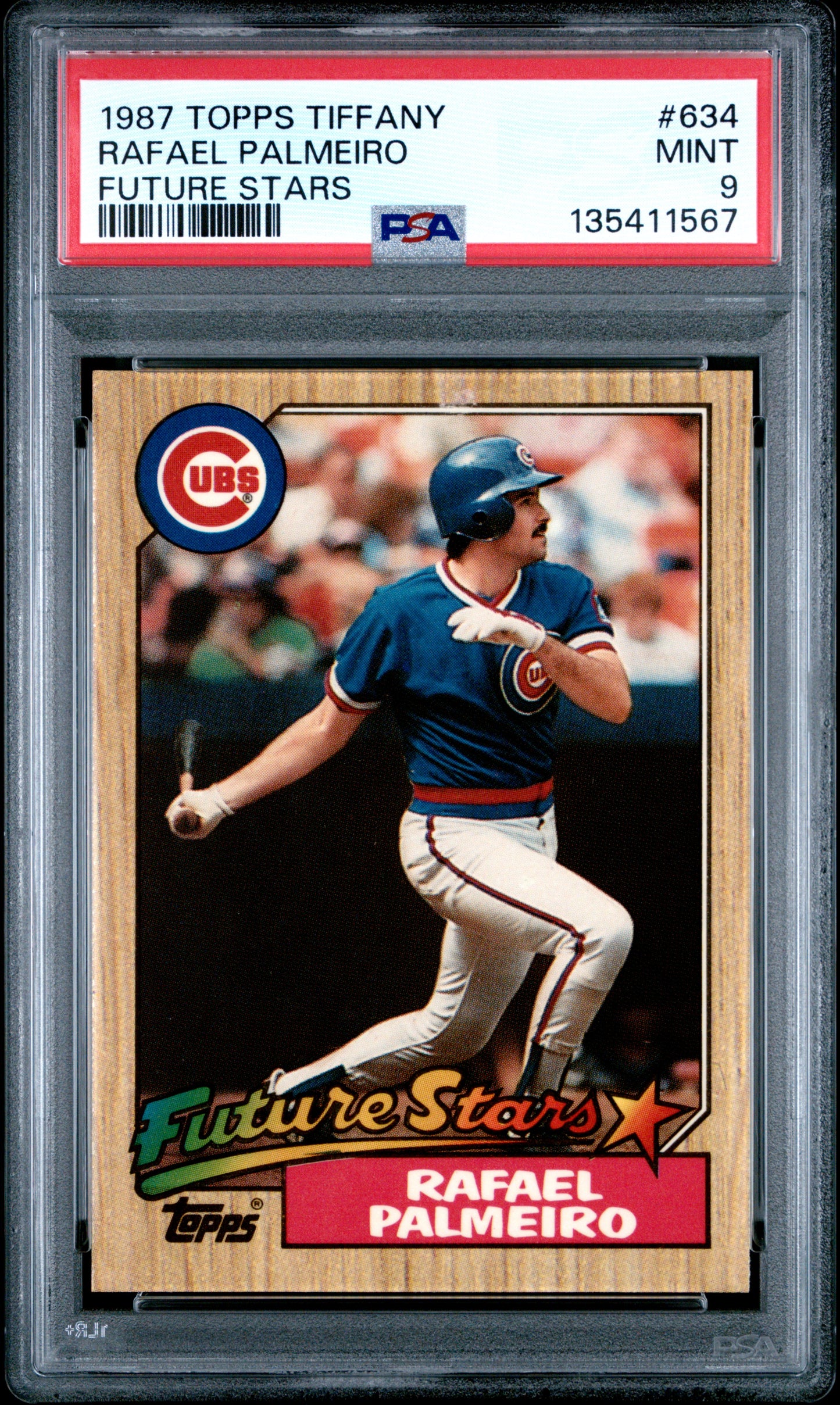 1987 Topps Tiffany #634 Rafael Palmeiro Future Stars PSA 9 SN 135411567