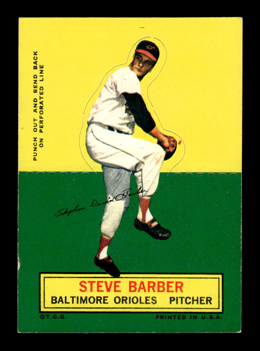 1964 Topps Stand-Ups Steve Barber Baltimore Orioles EX HOF10010575