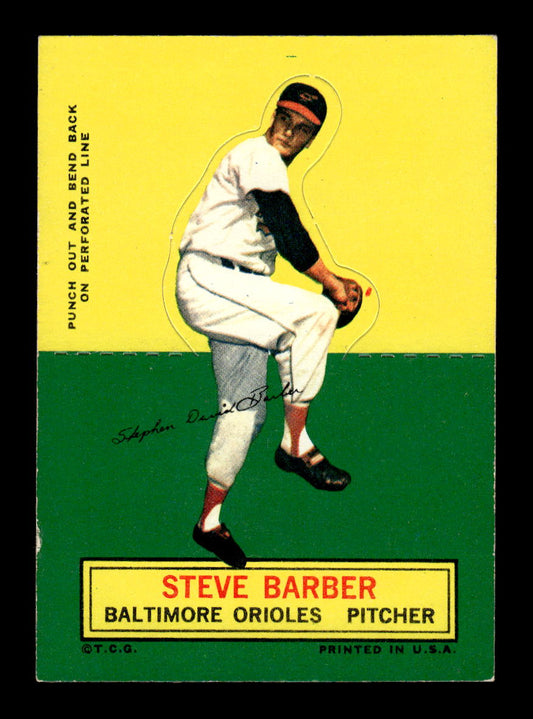 1964 Topps Stand-Ups Steve Barber Baltimore Orioles EX HOF10010575