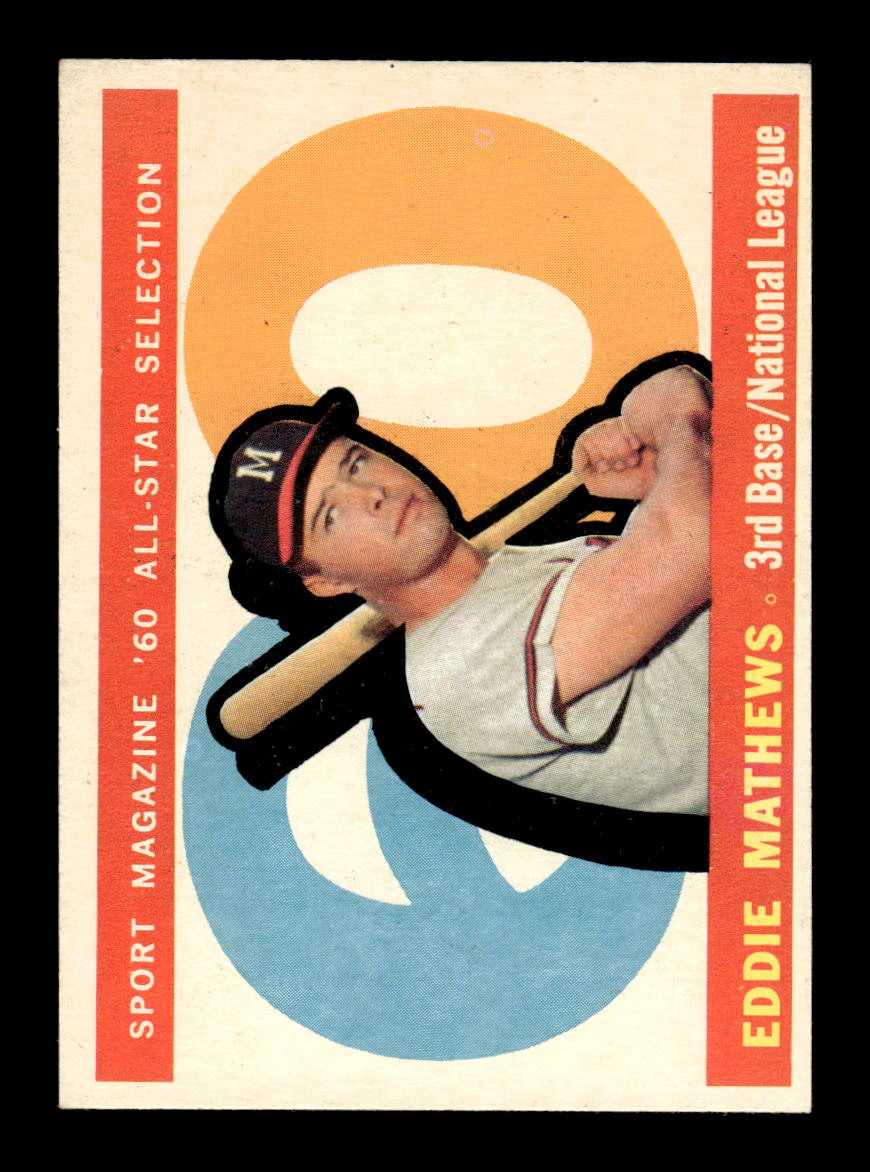 1960 Topps #558 Eddie Mathews Milwaukee Braves EX HOF10010623