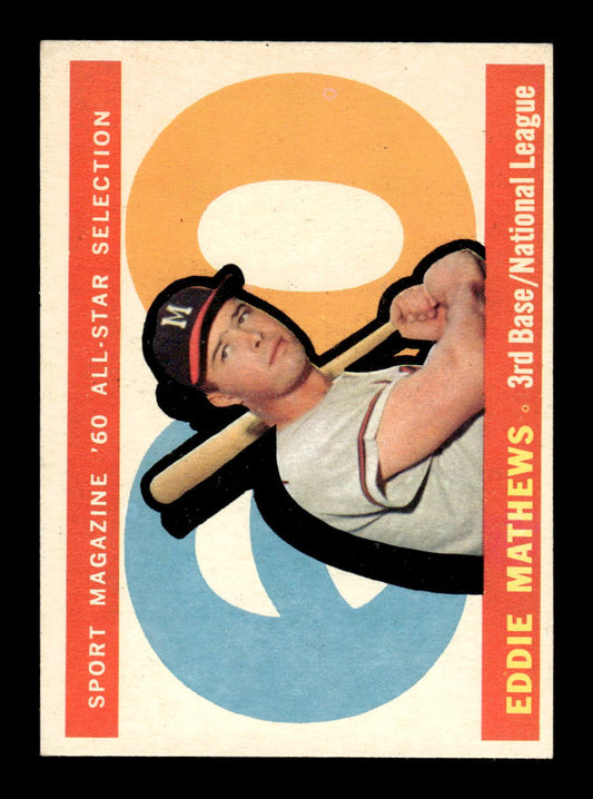 1960 Topps #558 Eddie Mathews Milwaukee Braves EX HOF10010623