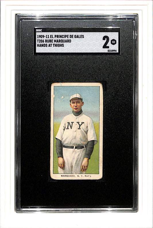 1909-11 EPDG T206 Rube Marquard Hands At Thighs SGC 2 SN 0218994