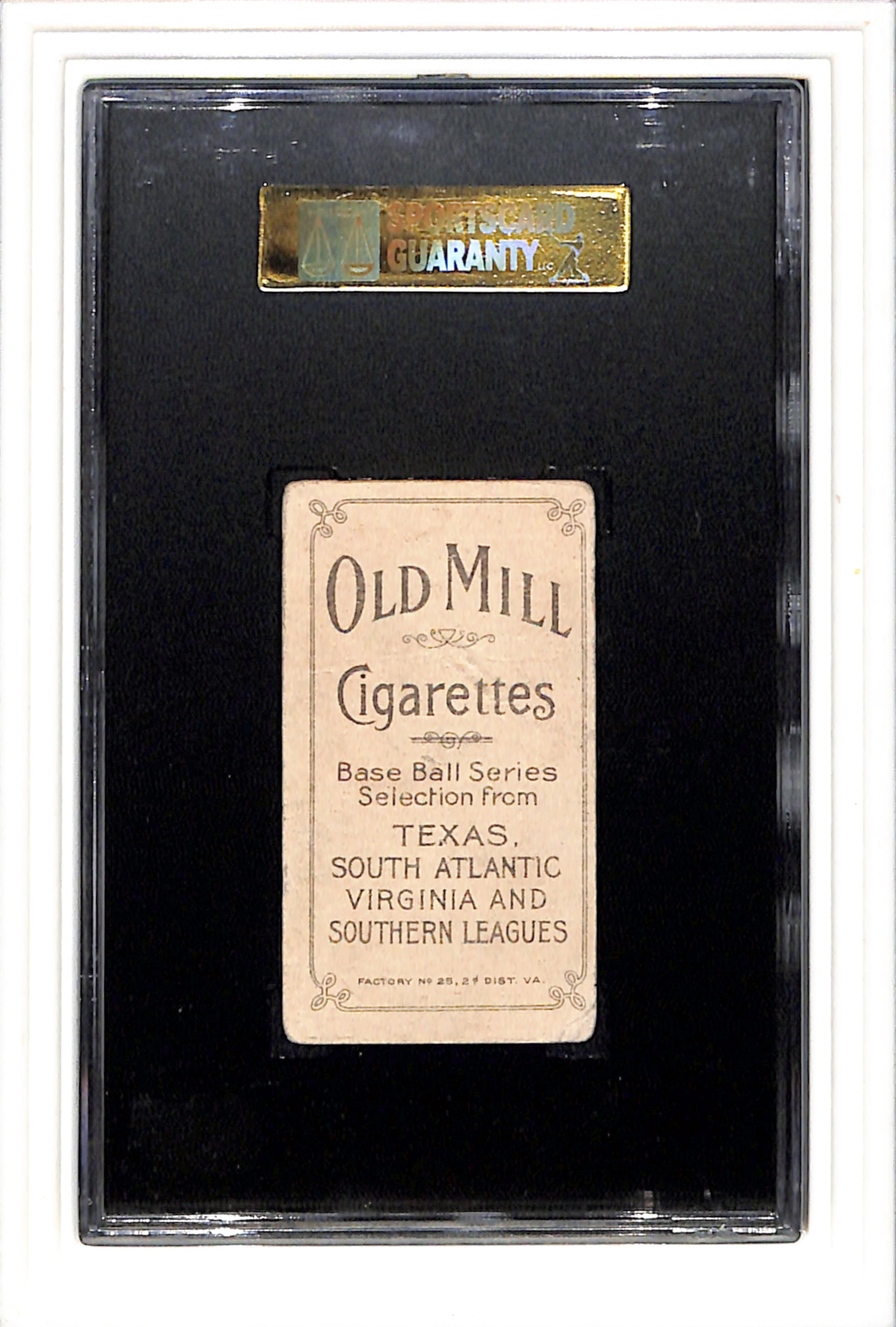 1909-11 T206 Harry Sentz (Lentz) SGC 2 Old Mill