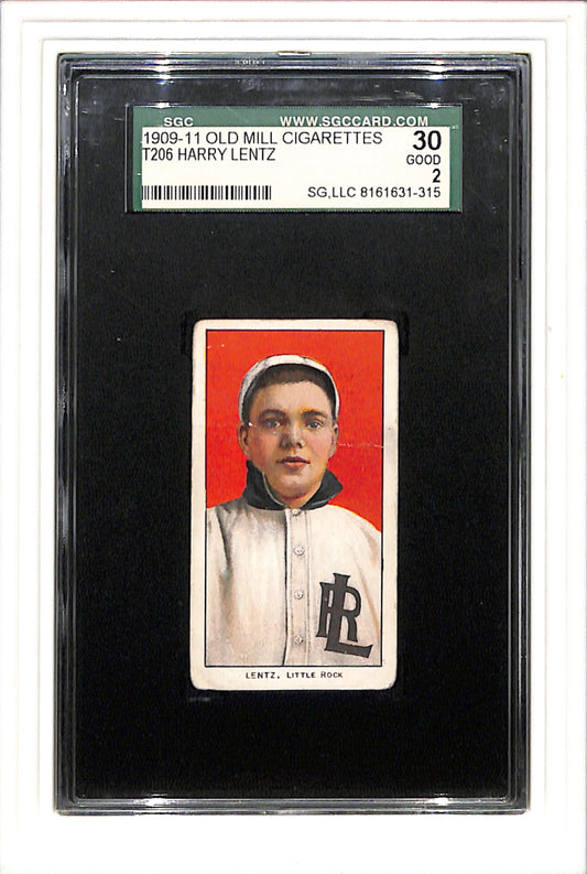1909-11 T206 Harry Sentz (Lentz) SGC 2 Old Mill