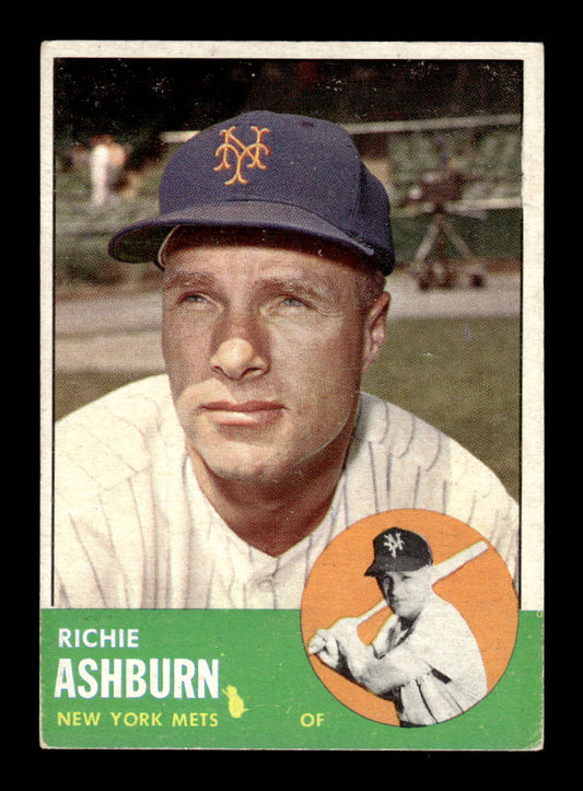 1963 Topps #135 Richie Ashburn New York Mets VGEX HOF10010710