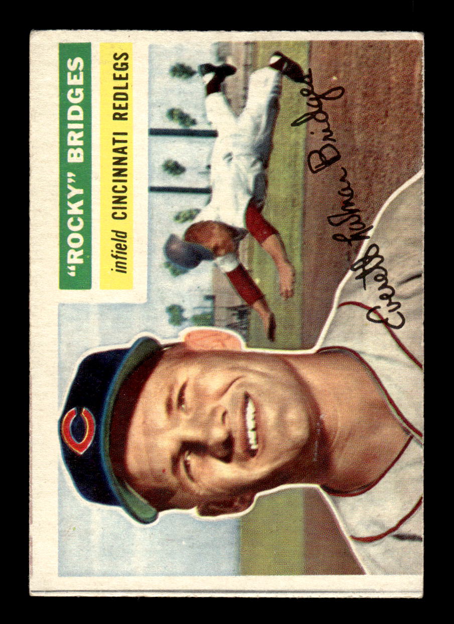1956 Topps #324 Rocky Bridges Cincinnati Redlegs VGEX HOF10010718