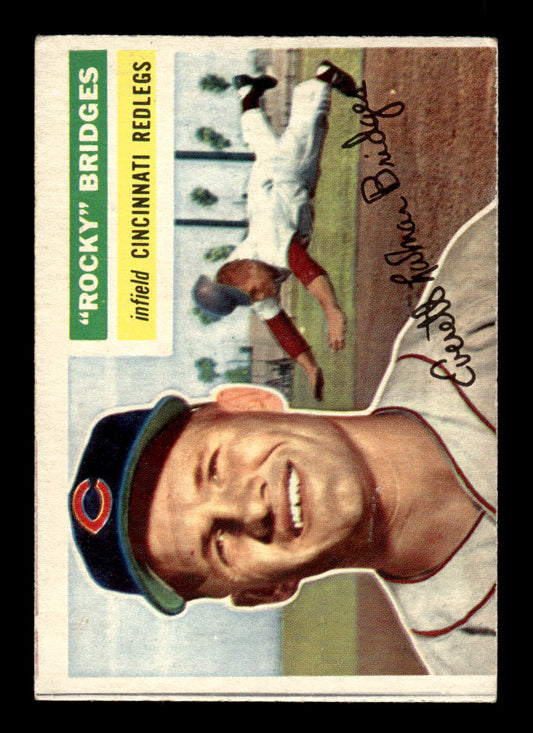 1956 Topps #324 Rocky Bridges Cincinnati Redlegs VGEX HOF10010718