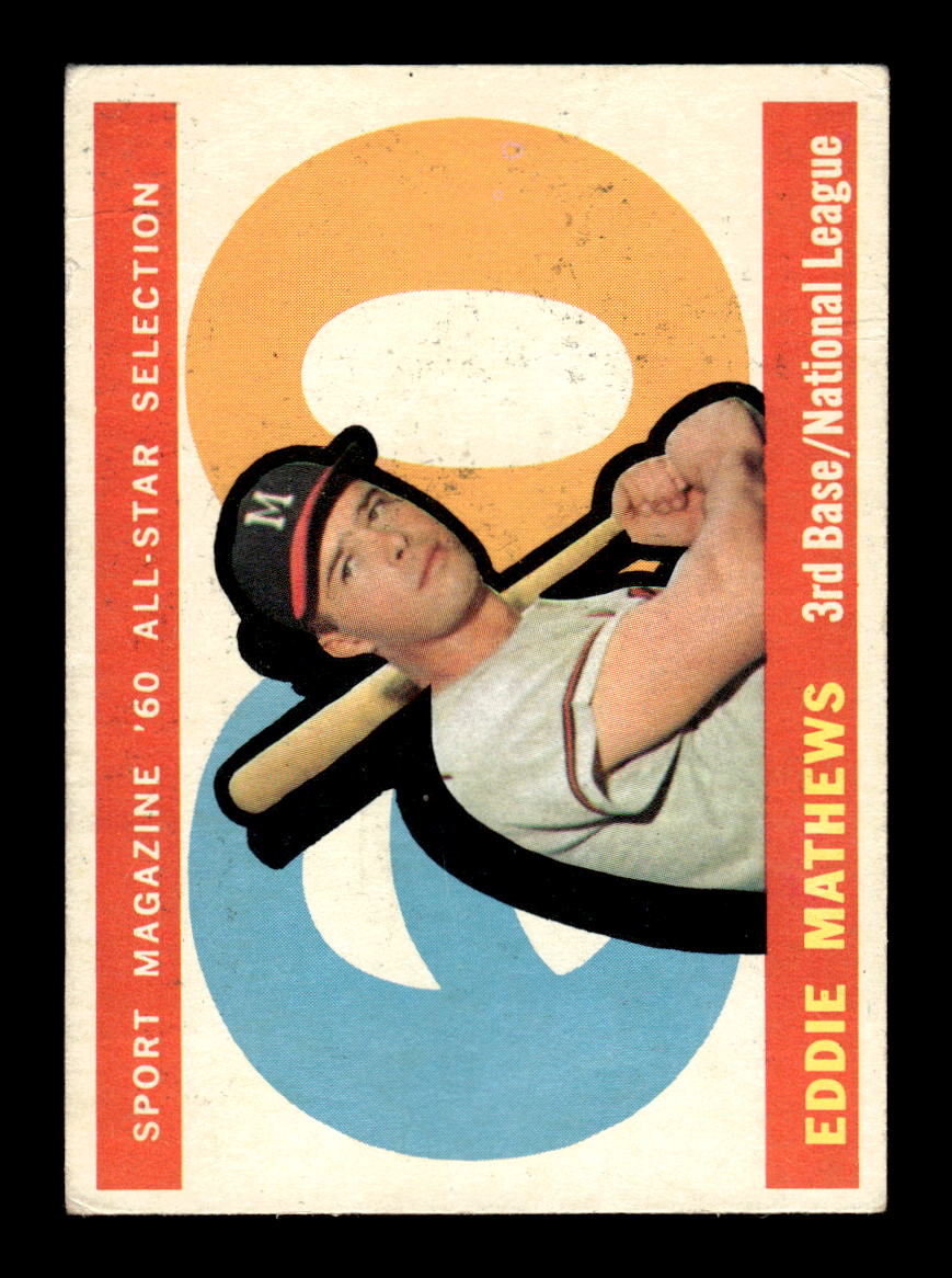 1960 Topps #558 Eddie Mathews Milwaukee Braves VGEX HOF10010734