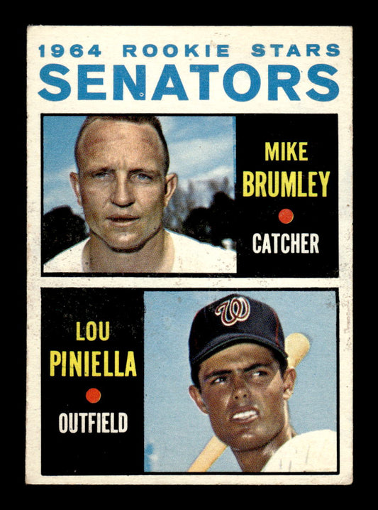 1964 Topps #167 Senators 1964 Rookie Stars Lou Piniella VG HOF10010736