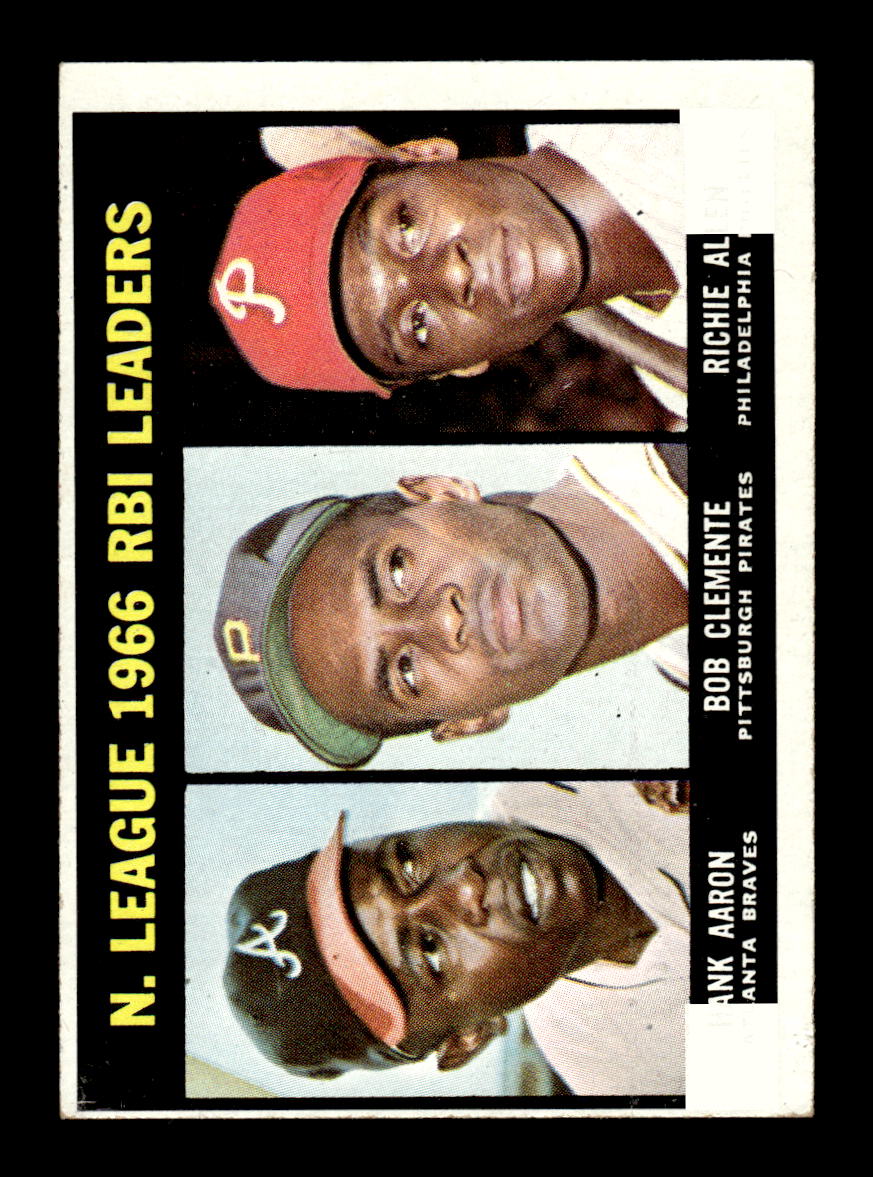1967 Topps #242 NL RBI Leaders Aaron Clemente Allen EX HOF10010741