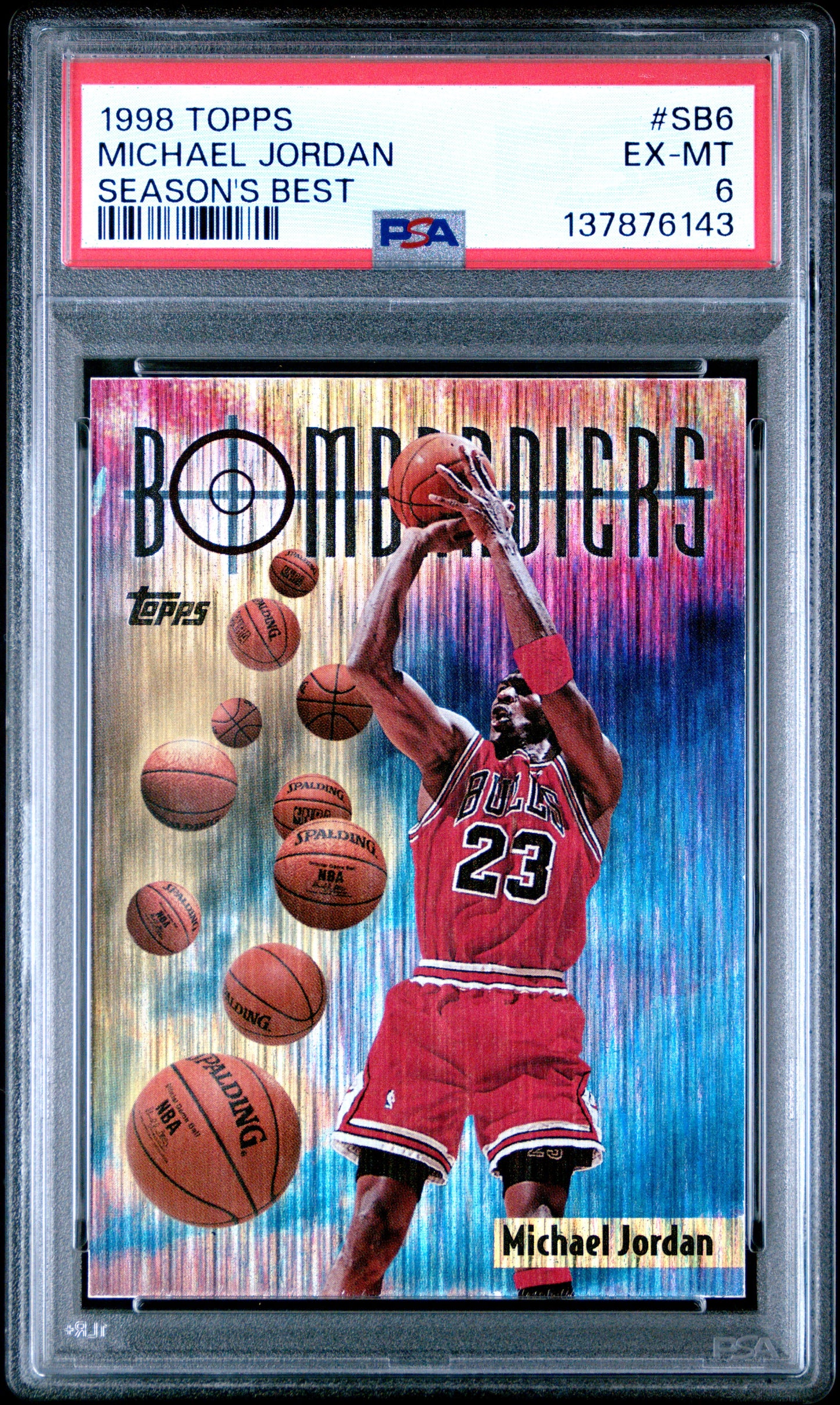 1998 Topps Season'S Best #SB6 Michael Jordan Season'S Best PSA 6 SN 137876143