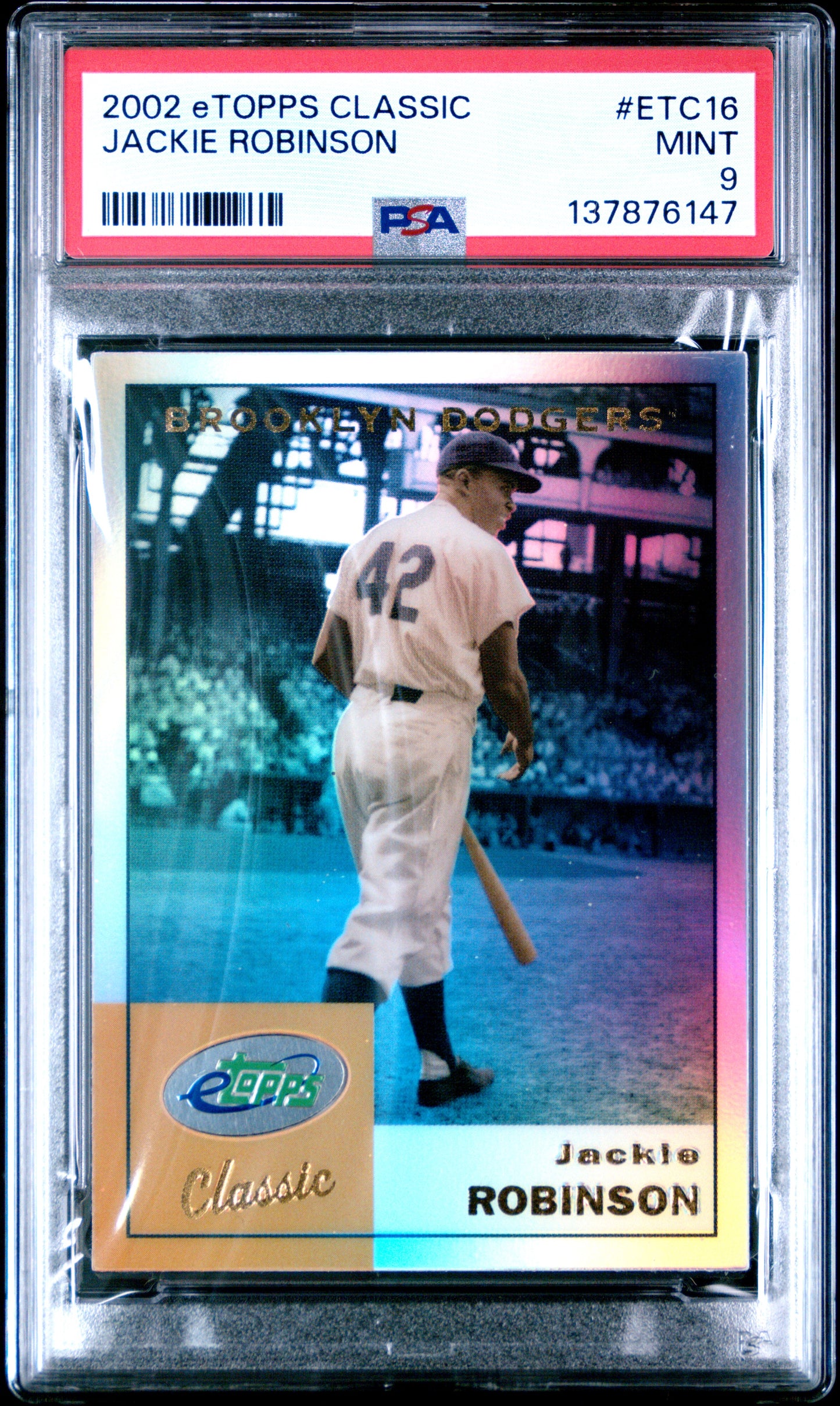 2002 Etopps Classic #ETC16 Jackie Robinson PSA 9 SN 137876147